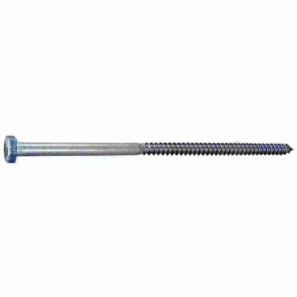 Lag Screw, 1/4 in, 6 in, Stainless Steel, Hex Hex Drive, 25 PK